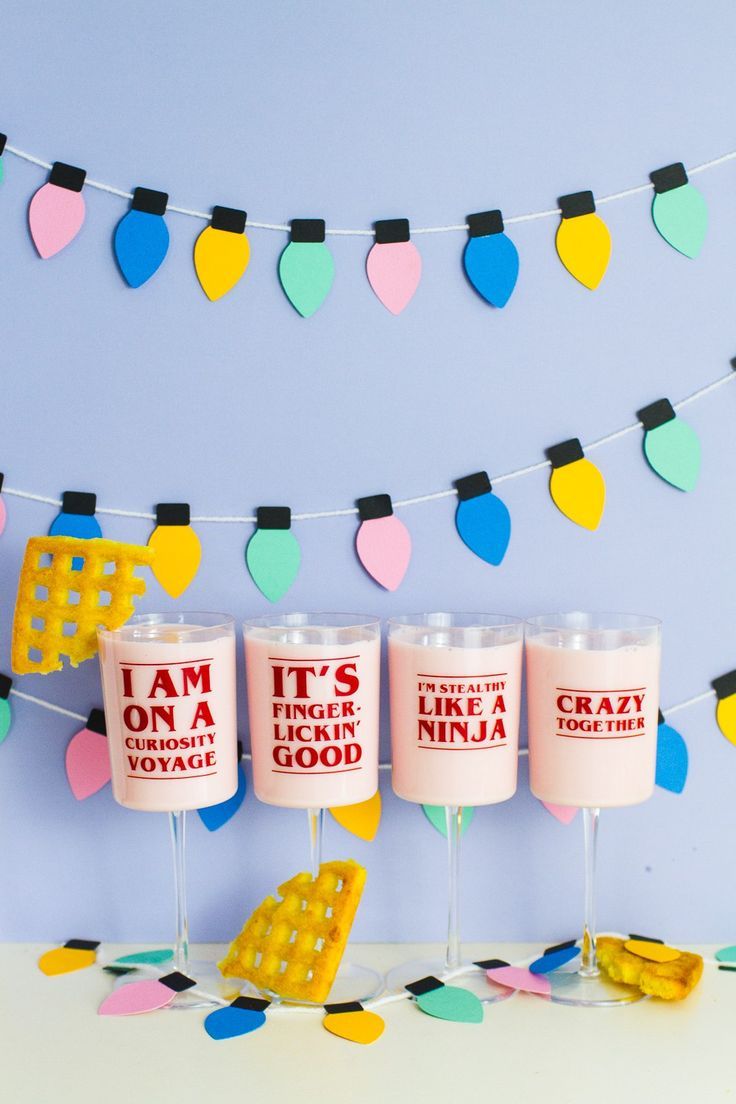 DIY STRANGER THINGS QUOTE GLASSES (THEY'RE BITCHIN
