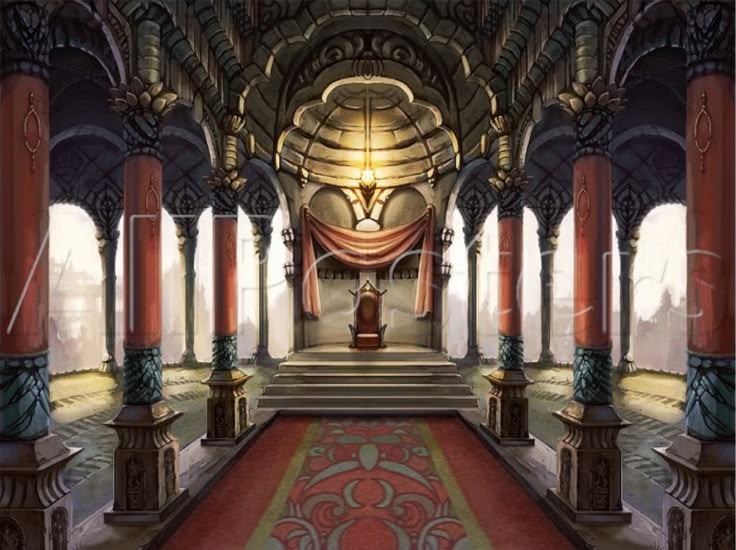 fantasy castle throne room concept inside king landscape medieval story anime palace cartoon castles orient sci fi sits durer futuristic