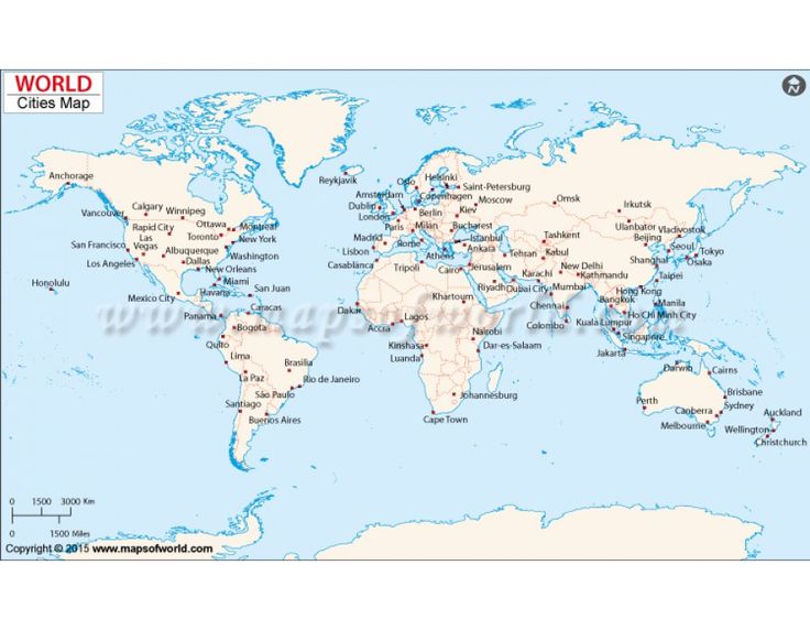 buy world map with cities