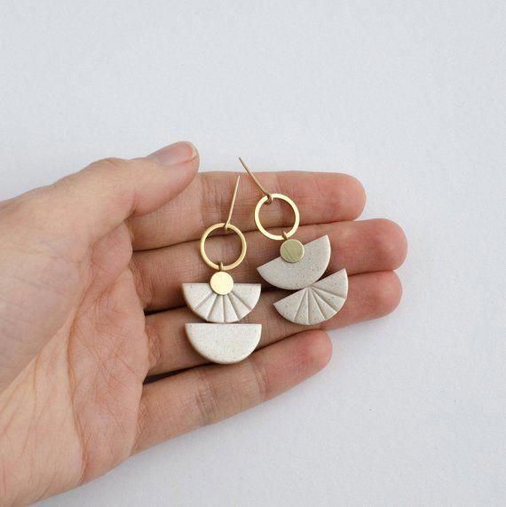 or sterling silver gold fill minimal mismatch mix match earrings in solid gold