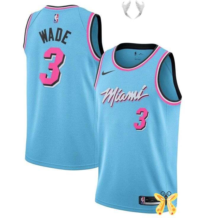 blue and pink miami heat jersey