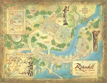 map of rivendell click for larger view middle earth maplord ringshobbit