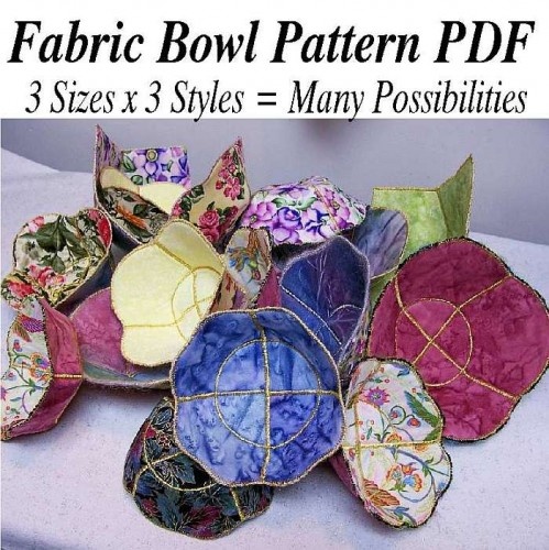 Fabric bowls - love these! I am going to try this with