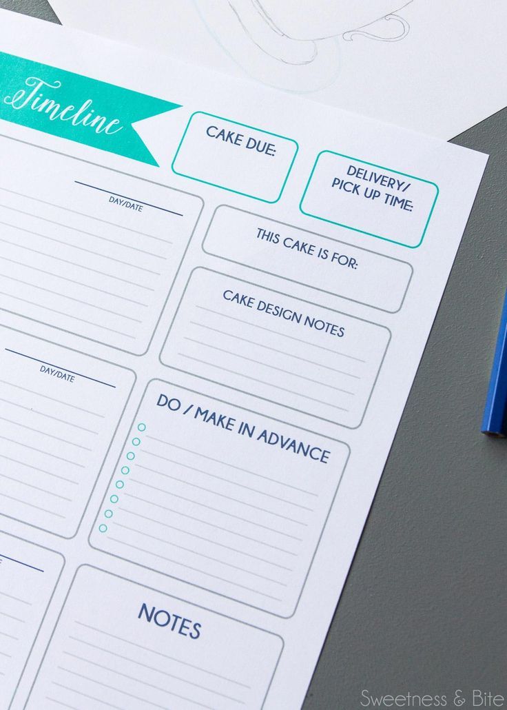 How to Write Your Own Cake Decorating Timeline with Free Printable Timeline Template ~ Sweetness and Bite