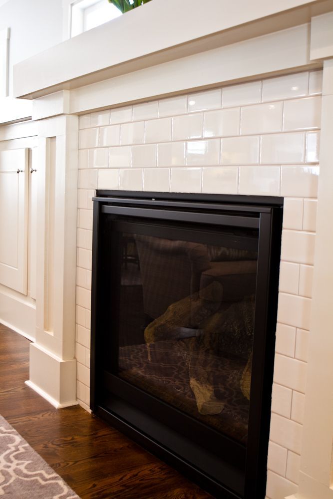 Best 25+ Subway tile fireplace ideas on Pinterest | White fireplace mantels White fireplace surround and Fire place tile ideas
