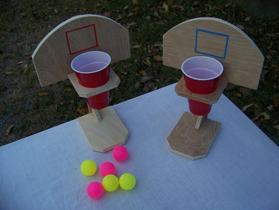 Beer Pong Basketball Handmade Table Top Game Drinko Wooden Beer Pong Basketball Handmade Table Top Game Drinko Wooden