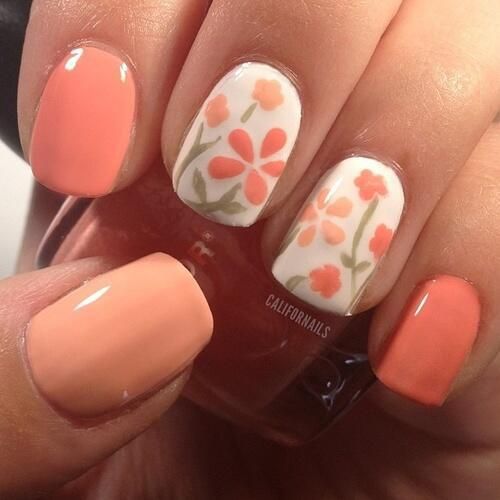 172 Best Nail Designs & Tutorials Images On Pinterest Make Up Peach and flower nail design - 172 Best Nail Designs & Tutorials Images On Pinterest Make Up