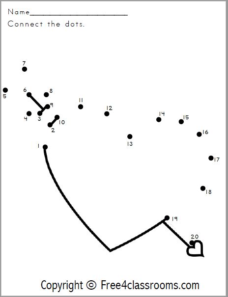 dot to dot numbers 1 to 20 free4classrooms in 2020 dots free