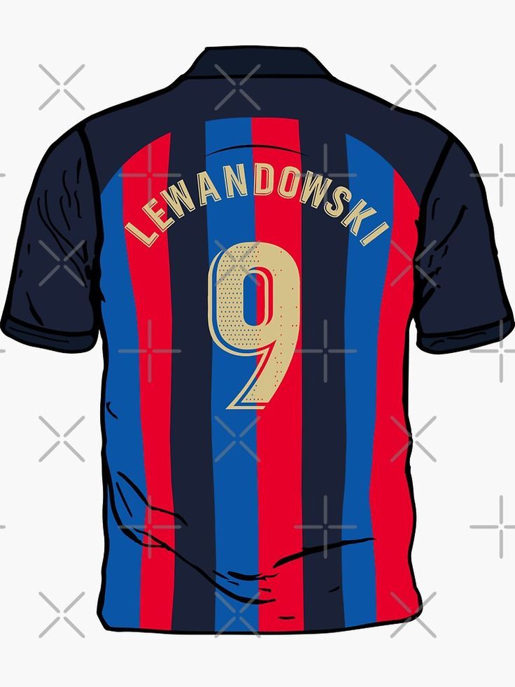 "Lewandowski Jersey Barcelona 2022" Sticker for Sale by luxci in 2023