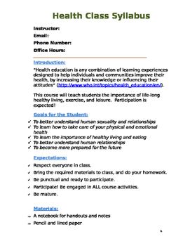 syllabus outline template