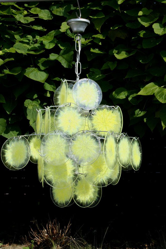Details about VISTOSI murano glass disc chandelier retro vintage design lamp Details about VISTOSI murano glass disc chandelier retro vintage design lamp