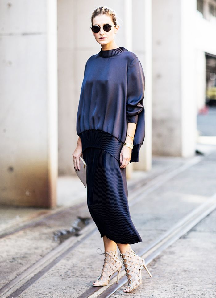 brilliant navy blue jumper outfit black