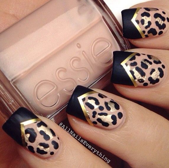 Best 25+ Leopard Nail Art Ideas On Pinterest Leopard Nails Leopard print nail design made classier by using gold striping tape & black chevron tips. love these - Best 25+ Leopard Nail Art Ideas On Pinterest Leopard Nails