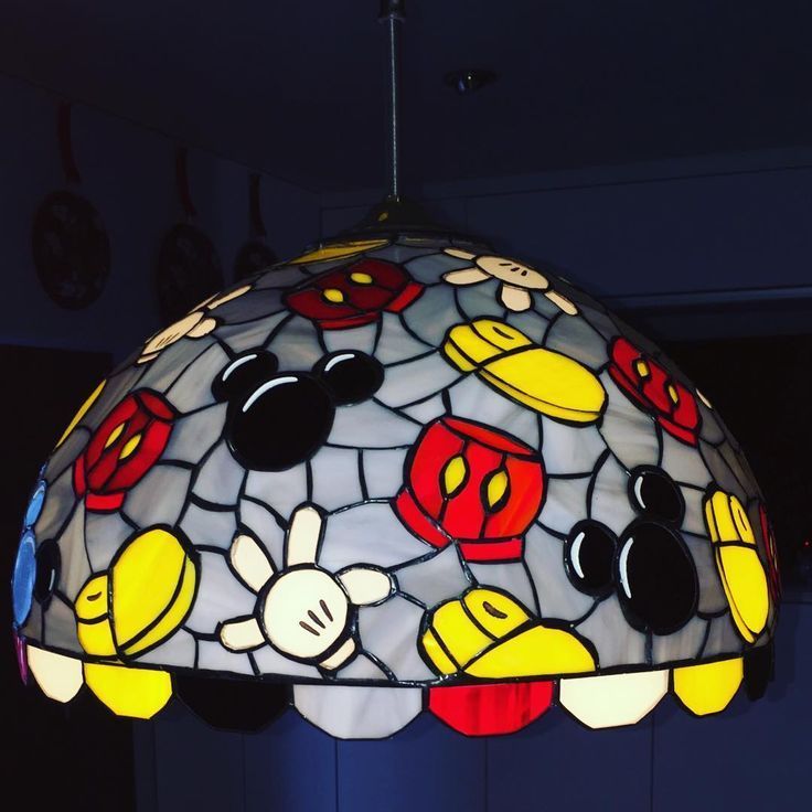 Disney Mickey Mouse Themed Stained Glass Lamp Shade Home Decor Idea Disneydreamhome Dreamhom Kitchen House Furniture - Disney Themed Ceiling Lights Disney Mickey Mouse Themed Stained Glass Lamp Shade Home Decor Idea Disneydreamhome Dreamhom Kitchen House Furniture - Disney Themed Ceiling Lights