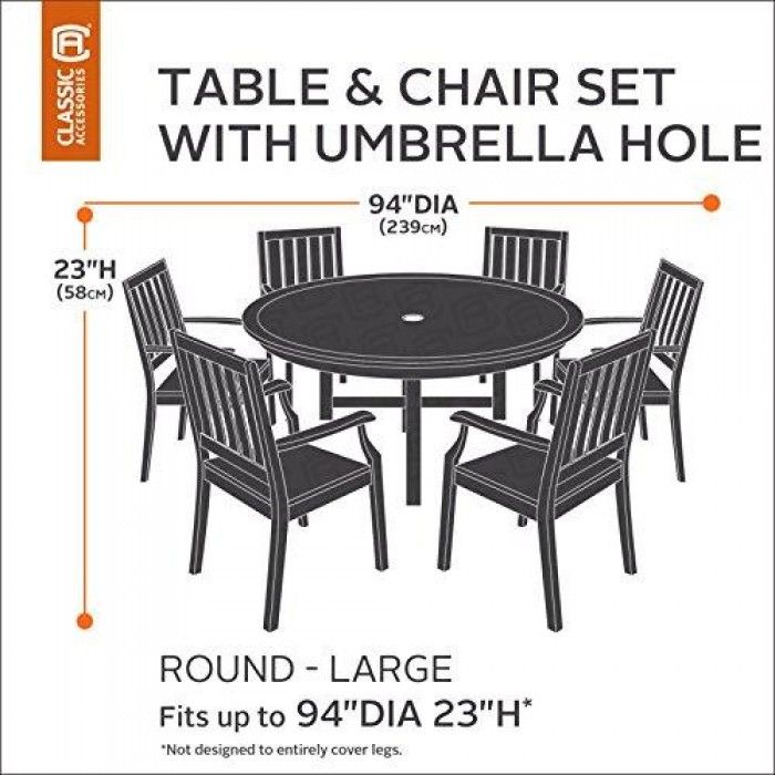 Best 25 Round Patio Table Ideas On Outdoor Dinning Classic Accessories Veranda Round Patio Table Chair Set Cover With Umbrella Hole Large Product Weight