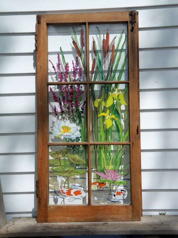 10 Best Craft Inspirations Images On Decorative Painted Vintage Window Water Garden