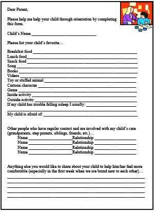 daycare lady printables