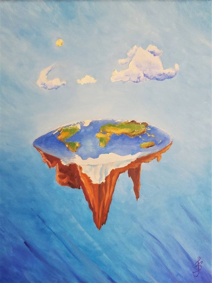 Flat Earth Painting in 2021 Amazing art painting