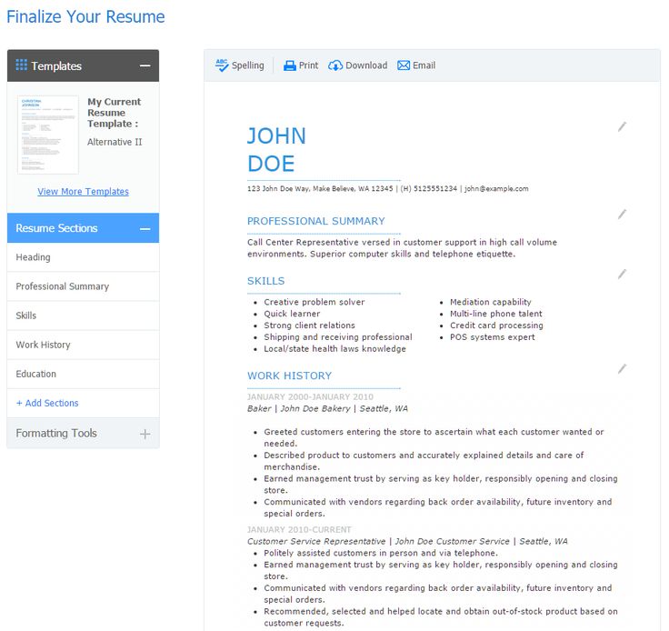 free resume maker software