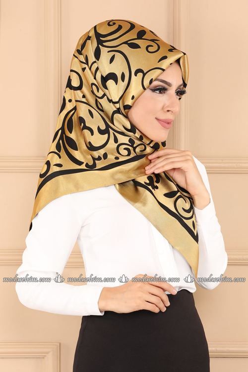 Modaselvim Scarves Scarf 8569eb373 Gold Kleding Sjaal Modaselvim Scarves Scarf 8569eb373 Gold Kleding Sjaal