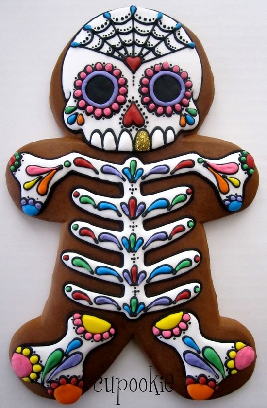 sugar skull gingerbread man decorated iced cookie for dia de los muertos day of the dead - Halloween Gingerbread Cookies sugar skull gingerbread man decorated iced cookie for dia de los muertos day of the dead - Halloween Gingerbread Cookies