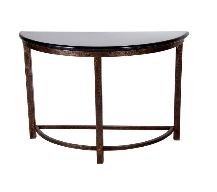 Semicircle Metal Console Table With Marble Top Half Moon Demilune Entryway Tables Metal Console Table With Marble Top, Half Circle Entrance Table