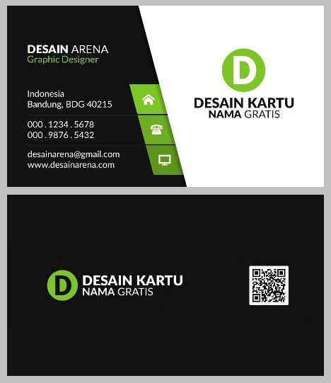 20 Desain Kartu Nama Paling Keren Desain Arena Kartu Nama Kartu Contoh Kartu Nama