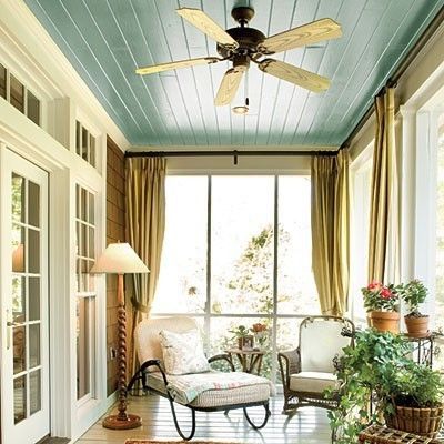Incredibly Elegant Sun Porch By Latoya The Painted Ceiling Makes Incredibly Elegant Sun Porch By Latoya The Painted Ceiling Makes Such A Color Statement Our House In 2018 Pinterest And