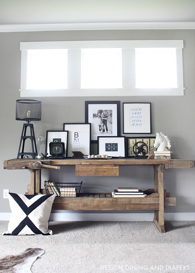 Modern Rustic Console Display Hometalk Funky Junk Present Modern Rustic Console Display Hometalk Funky Junk Present Bloggers Diy Anything Family Rooms Tables Home Decor