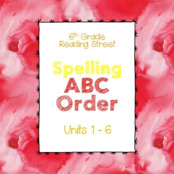 Spelling homework abc order