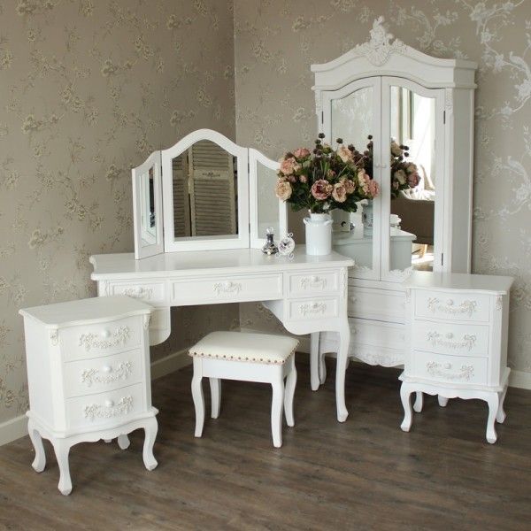 Pays Blanc Range Furniture Bundle Antique White Closet Dressing Table Mirror Stool And Vintage Bedroom Sets White Bedroom Set Furniture White Bedroom Set [ 600 x 600 Pixel ]