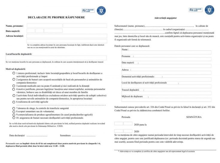 Oficial Formular Simplificat Pentru Declarația Pe Proprie Răspundere Vezi Datele Care Trebuie Completate Alba24 Inbox Screenshot