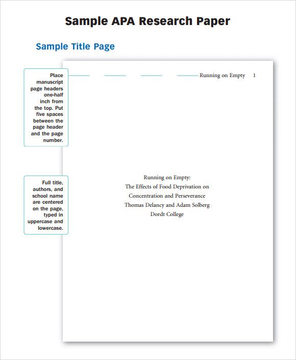 FREE 8+ Sample Research Paper Outline Templates in PDF | Apa research ...