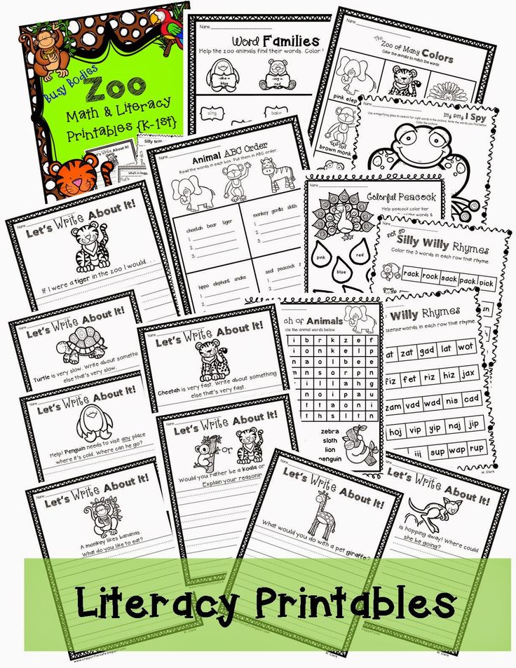 Math worksheets with animal theme or thesis