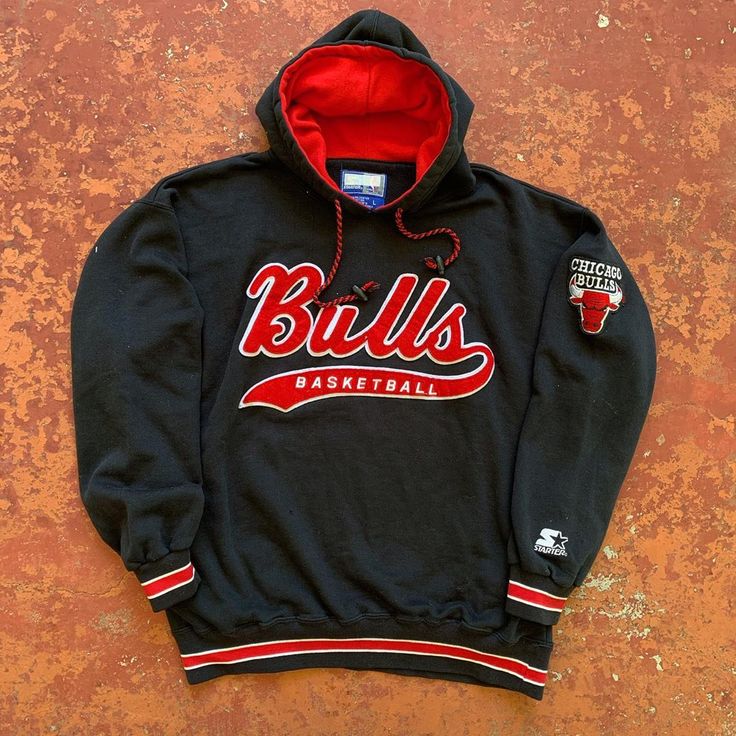 Oversized Chicago Bulls Hoodie 90s Sweater Nfl Sweatshirt Vintage Basketball Print Sweater Pull Sweater Retro Jumper Streetwear Pullover L Chicago Bulls Hoodie Vintage Sweatshirt Nfl Sweatshirts