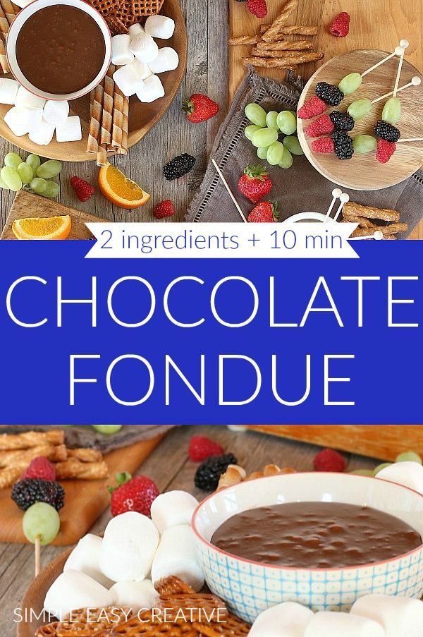 Chocolate Fondue 2 Ingredients 10 Minutes Chocolatefondue Chocolatefonduerecipe Chocolatefo Chocolate Fondue Easy Holiday Snacks Chocolate Fondue Recipe