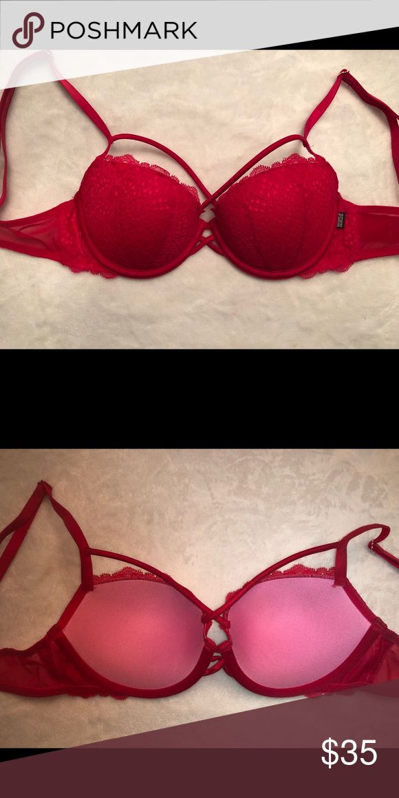 Red Victoria's Secret PINK pushup bra lace 32C | Push up bra, Lace bra, Secret pink Red Victoria's Secret PINK pushup bra lace 32C | Push up bra, Lace bra, Secret pink