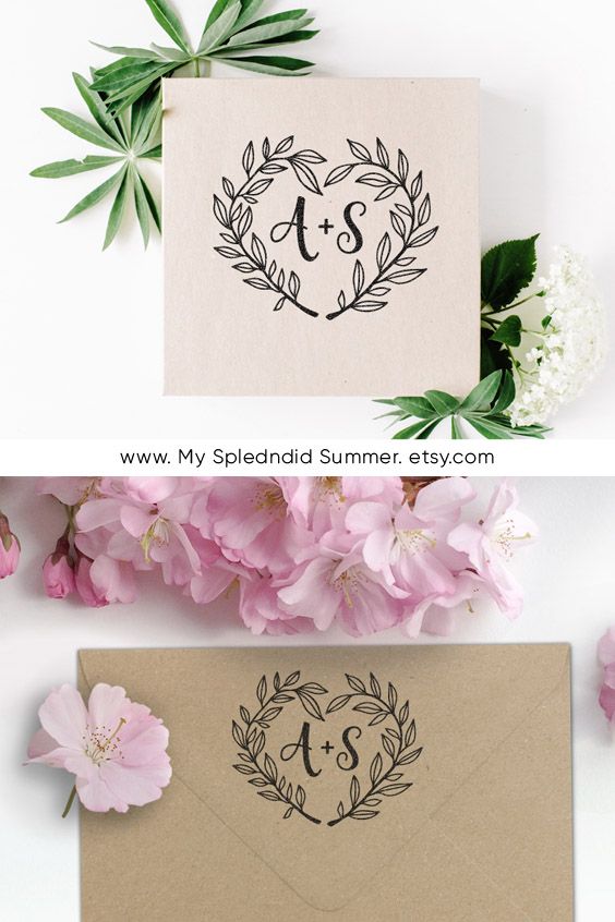Custom Wedding Stamp Heart Shaped Monogram Save The Date Custom Wedding Stamp Heart Shaped Monogram Save The Date Rubber And Self Inking In 2018 Stamps Pinterest