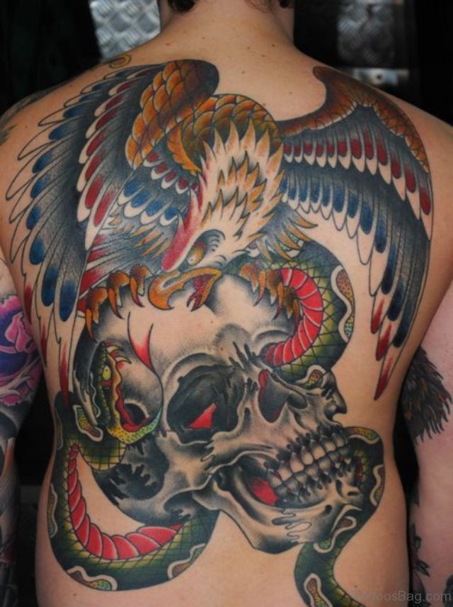 Traditional Eagle And Snake Tattoo On Stomach Stomach Tattoos Traditional Eagle Tattoo Tattoos