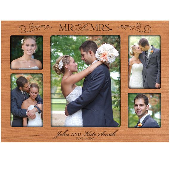 Personalized Wedding Picture Frame Custom Engraved Mr And Mrs Photo Frame For Wedding Picture Frames Framed Wedding Photos Personalized Wedding Picture Frame
