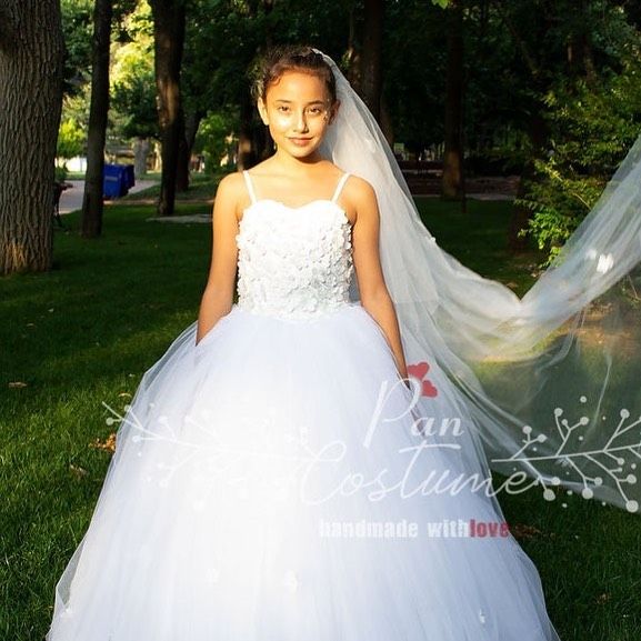 White Daisy First Communion Dress