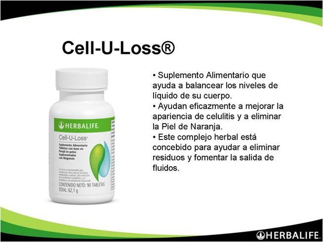 Cell U Loss Herbalife Club De Nutricion Herbalife Recetas De Herbalife