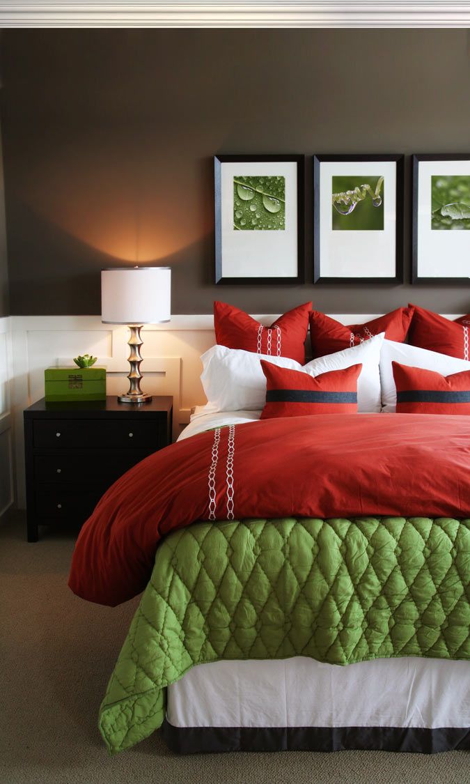 Bedroom Color Scheme Love The Idea Of A Rich Warm Chocolate Wall Bedroom Color Scheme Love The Idea Of A Rich Warm Chocolate Wall With White Wainscoting Like How Both Colors Tie Green And Red To Rest