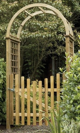 Forest Moon Gate Free Uk Delivery Garden Archway Arch Arches Garden Archway Arch Arches, Wooden Garden Arch With Gate Uk