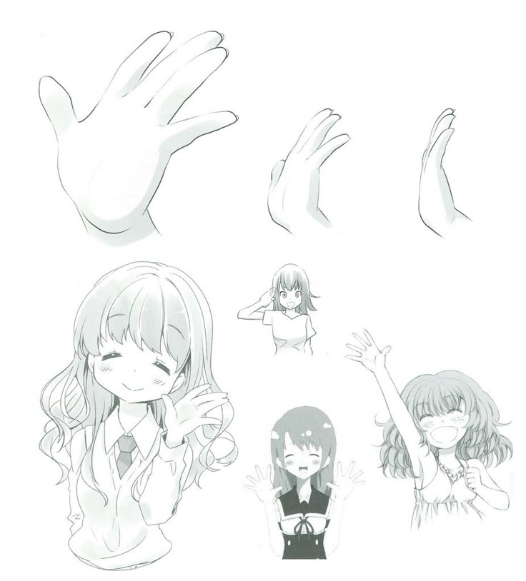 Anime girl holding out hand