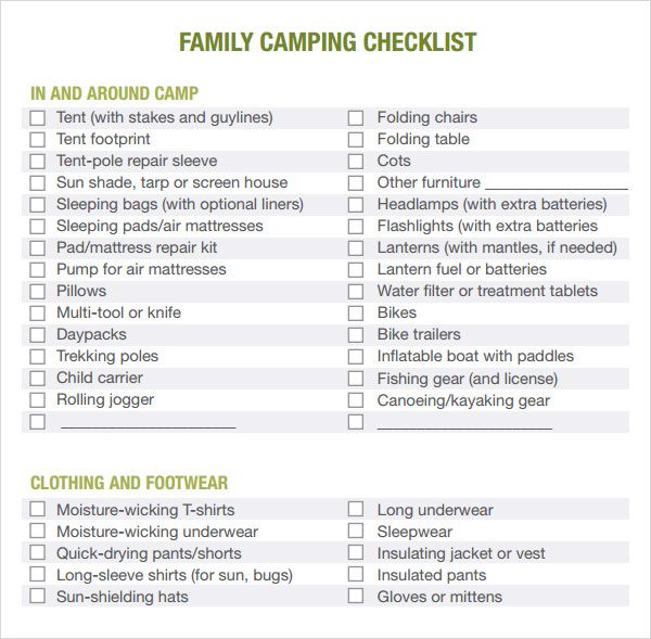 2066 best Camping Checklist images on Pinterest Camp gear - sample camping checklist 2066 best Camping Checklist images on Pinterest Camp gear - sample camping checklist