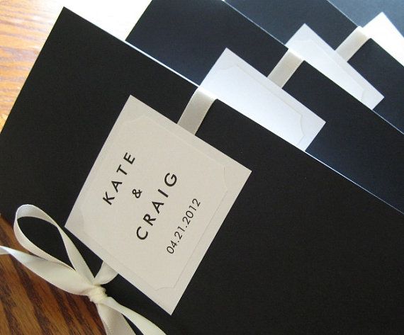 wedding programme cover
