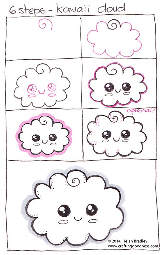 draw a kawaii cloud