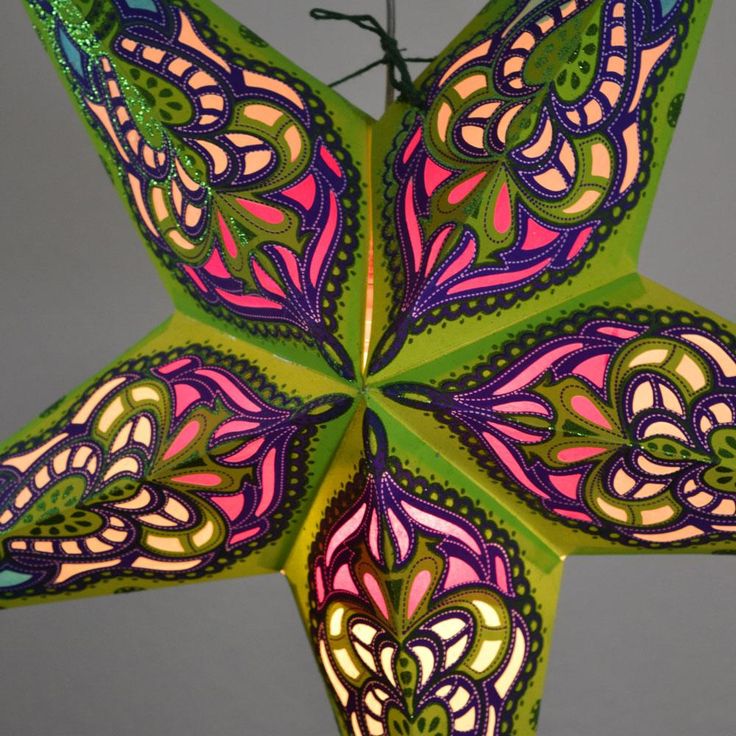 Hanging Decoration 24" Purple Sun Window Paper Star Lantern Hanging Decoration 24" Purple Sun Window Paper Star Lantern