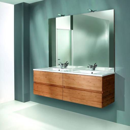 Kast voor onder de wasbak #bamboo | Bamboe badkamer ...